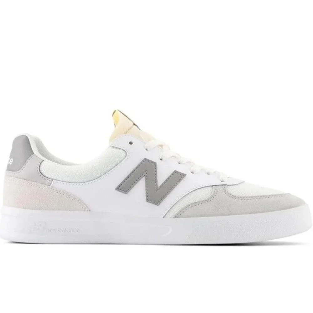 New Balance 300 V3 Court Low Top Sneaker Shoes White/Slate Grey Mens Sz 10